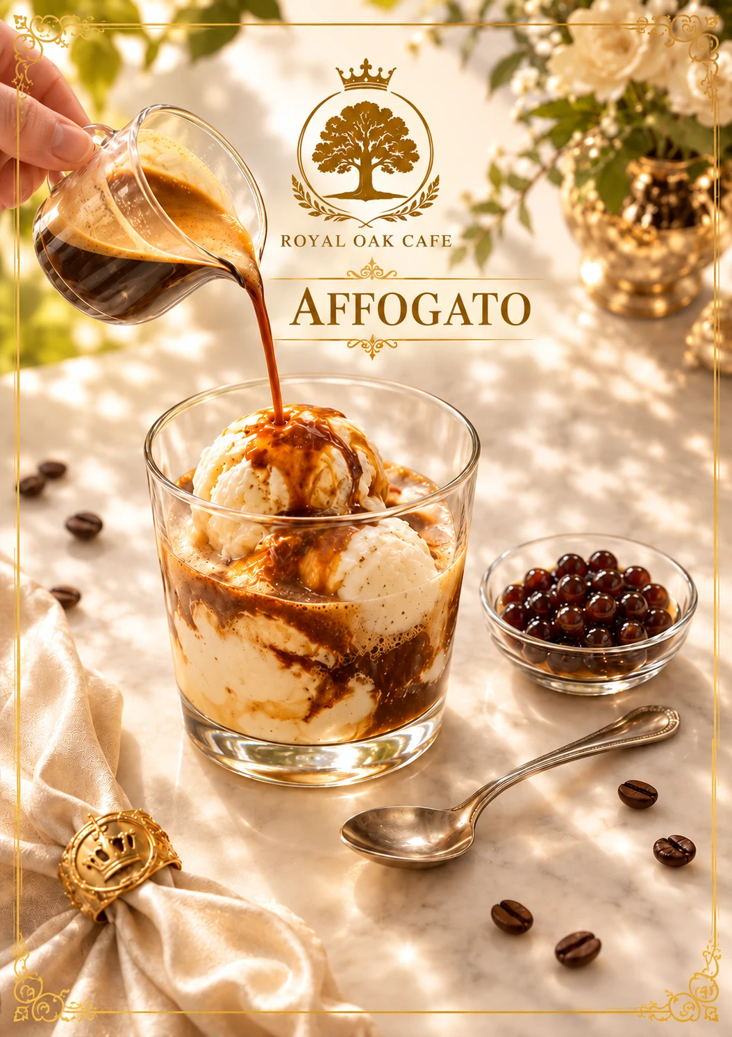Royal Oak Cafe affogato promotional artwork